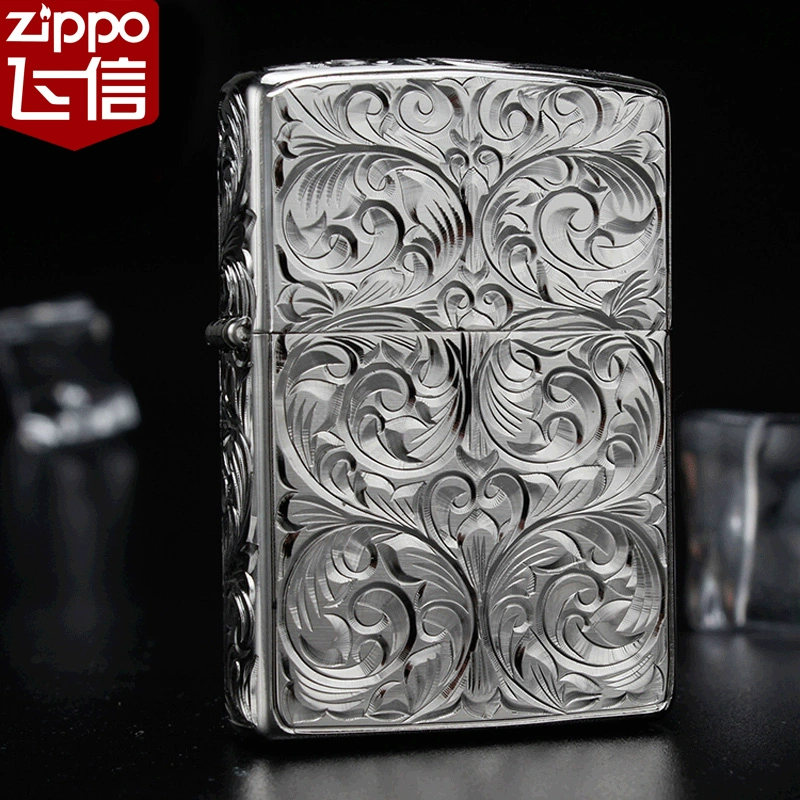 Bật lửa zippo chính hãng mạ bạc Tangcao Bộ sưu tập gốc của Mỹ phiên bản giới hạn chính hãng quà tặng chữ gió zp - Bật lửa