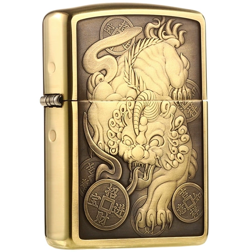 Мужская оригинальная ветрозащитная медная зажигалка на керосине, подарок на день рождения