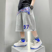 Children Sports Pants Boy Summer Shorts Pants New CUHK Couts 50% Pants Medium Pants Loose Pure Cotton Korean Version Tide