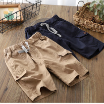 Boy Summer Tooling Pants Children Casual Pants 2022 New CUHK Scout shorts 5 Pants Pure Color Thin