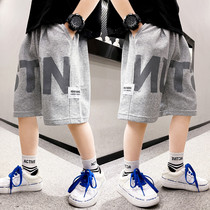 Boy Sports Pants Summer Boy 50% Pants Children Shorts Small CUHK Childrens Clothing Pure Cotton English Casual Pure Cotton