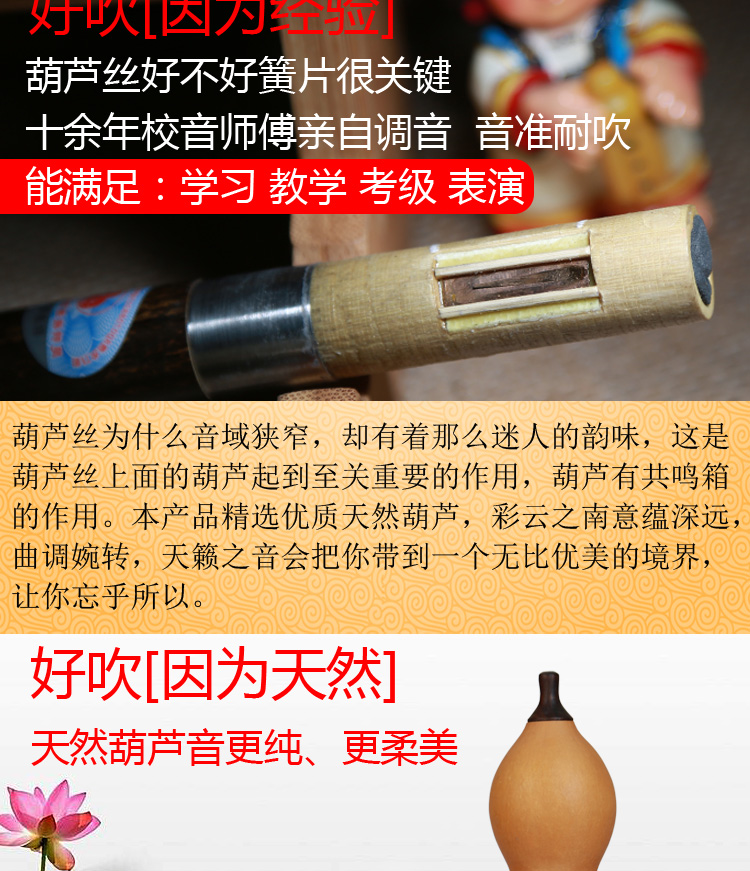 古韵 葫芦丝 C B 调 D 调 A 调 G F instrument Nhạc cụ học sinh - Nhạc cụ dân tộc đàn bầu