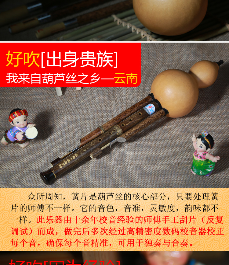 古韵 葫芦丝 C B 调 D 调 A 调 G F instrument Nhạc cụ học sinh - Nhạc cụ dân tộc đàn bầu