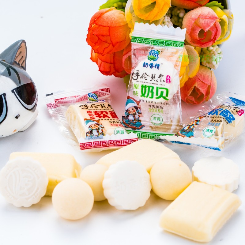 Inner Mongolia Hulunbeier specialty milk flavor milk slices cheese souffle milk Soy milk shellfish combination 350g