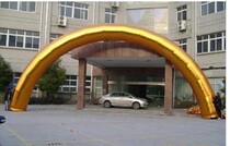 Manufacturer direct sales 18 m golden inflatable arch door 18 m gold color iridescent door gas model 30 m inflatable golden arches