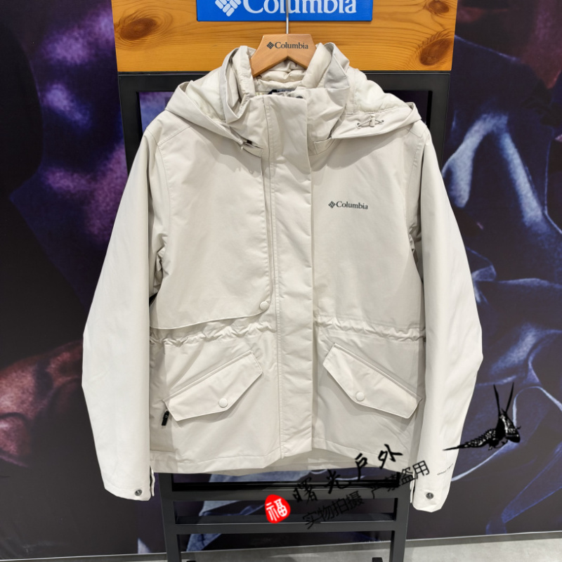 Colombia 2026 Autumn/Winter New Women's Outdoor Gold Dot Waterproof Duck down Liner Three-In-One Jacket Xr9092