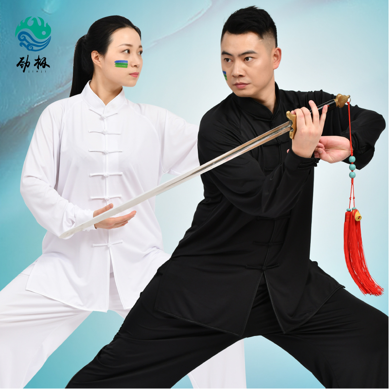 New fugitive milk wire Tai Chi Summer Female Tai Chi Costume Male Martial Arts Show Morning Practice