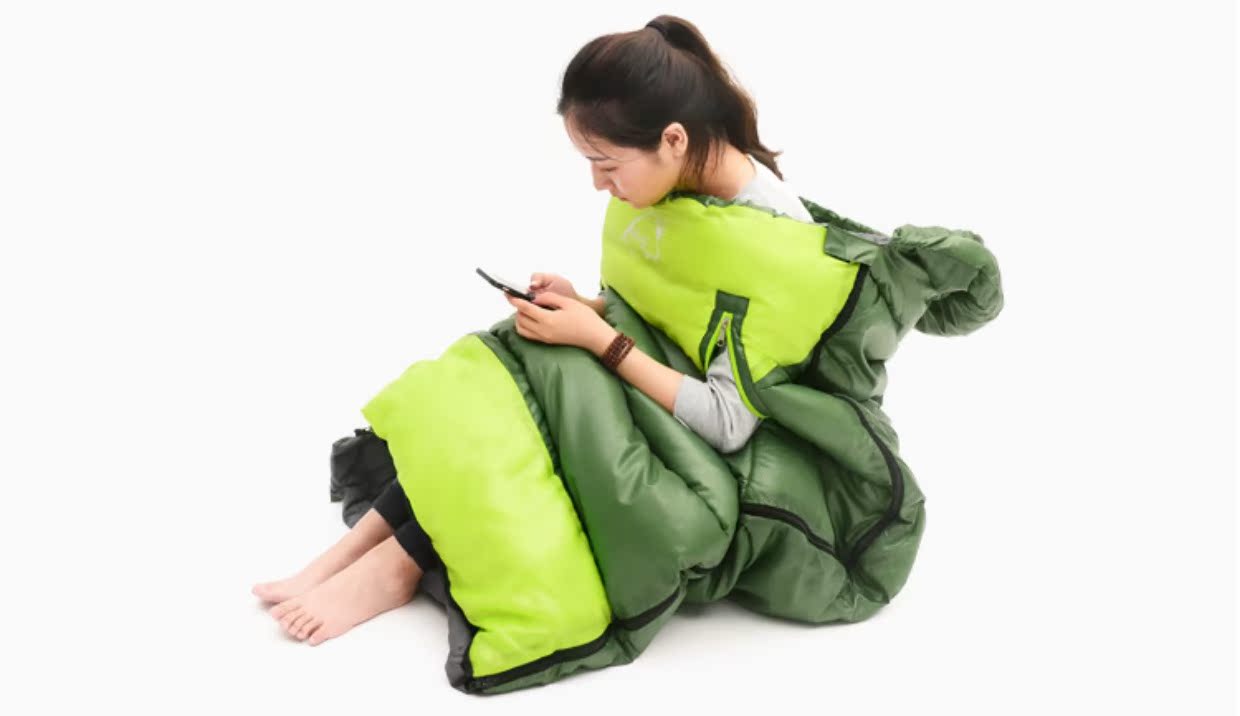 Mùa cắm trại ngoài trời dày có thể được khâu túi ngủ xách tay người lớn ấm áp mùa thu và mùa đông văn phòng nghỉ trưa túi ngủ túi ngủ hàn quốc cho bé