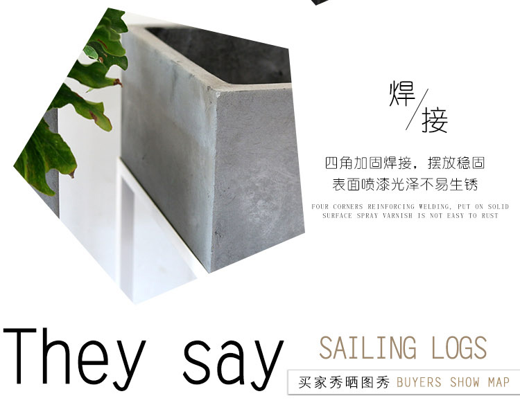 Bắc âu tối giản sàn mới bình hoa bình xi măng hoa nồi hoa nhà biệt thự khách sạn mô hình trang trí phòng chậu hoa treo ban công