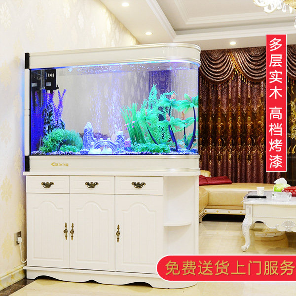 Bullet fish tank screen shoe cabinet glass ecological free water small and medium large living room household aquarium 1 2 meters