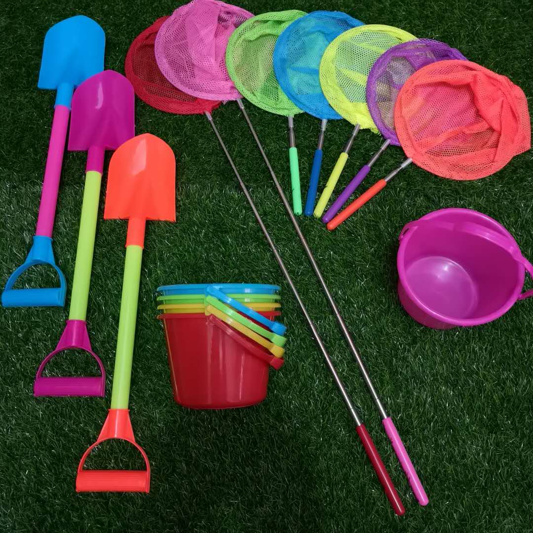Children Outdoor Five Festivals Telescopic Fishing Nets Fishing Nets Creative Nets fishing gear Butterfly Dragonfly Toys Small Bucket Shovels