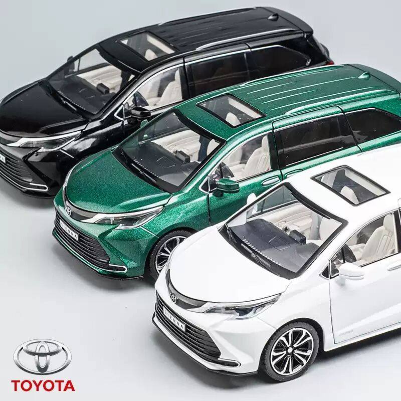 Authentic Authorized 1:24 Toyota Sienna Car Model Artificial Alloy Business Car Kidsren's Gift Toy Car Ornaments