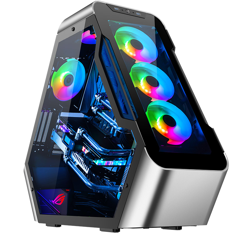 Jonsbo TR03-G A ATX aluminum shell main shell triangular element 360 water-cooled double-sided tempered glass aluminum panel