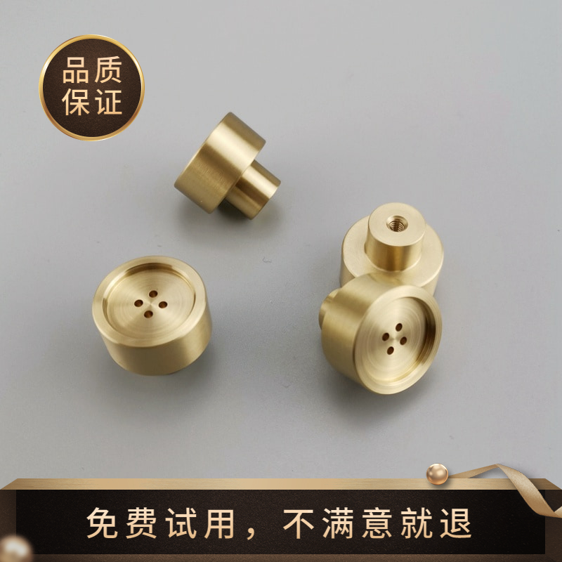 Nordic pure copper single hole handle round handle handle handle handle new Chinese cabinet brass handle