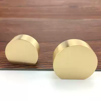 Modern simple round single hole full copper handle drawer whole cabinet door handle Nordic American gold pure copper handle