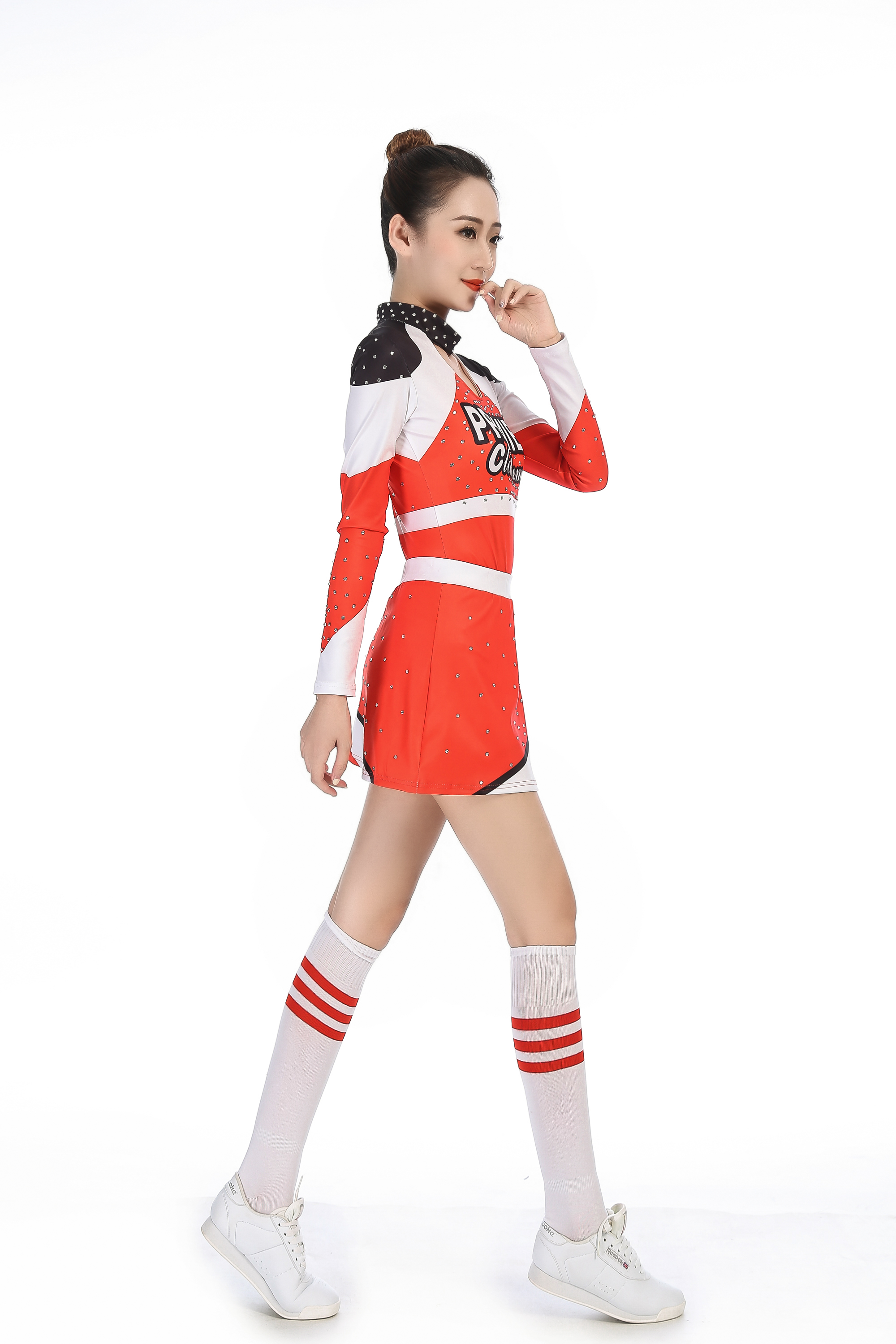 Bodybuilding Acting Dress Rehearsal for the Conqueror Conserve Primary and Secondary School cheerleading and cheerleader uniforms