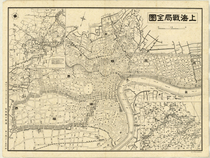 1937年民国上海市街图 古老地理历史资料电子高清素材复古装饰