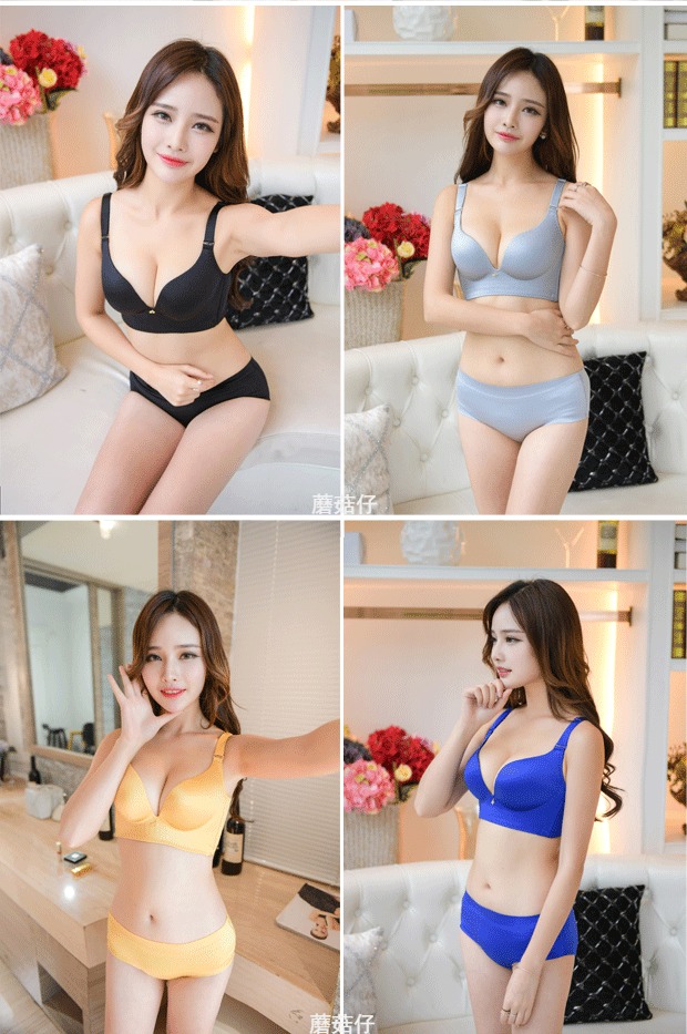 Không dấu vết không vành, áo ngực chải, áo một mảnh thoải mái, ngực nhỏ, áo ngực tập hợp, phụ nữ dày, đồ lót gợi cảm áo bra có đệm