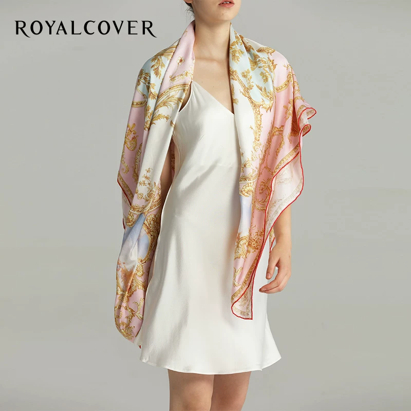 ROYALCOVER/Rocal 100%Silk Lisiling Gorgeous Scarf Autumn and Winter Winter Silk Wet Bruel Palace