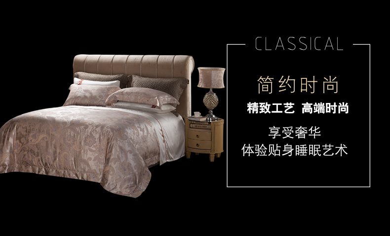 ROYALCOVER / Luo Kafu châu Âu phong cách cổ điển phức tạp mô hình Gupeizili jacquard denim Mikkeli - Bộ đồ giường bốn mảnh bộ chăn gối