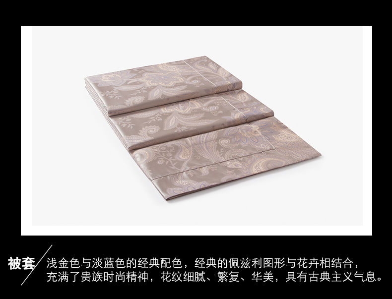 ROYALCOVER / Luo Kafu châu Âu phong cách cổ điển phức tạp mô hình Gupeizili jacquard denim Mikkeli - Bộ đồ giường bốn mảnh bộ chăn gối