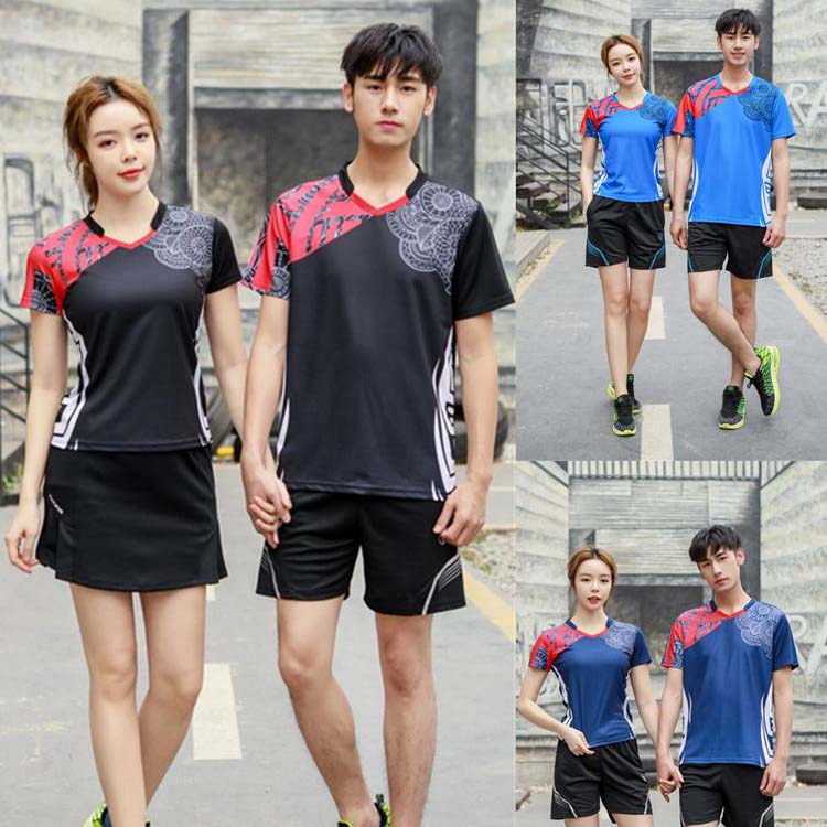 22 Summer new badminton suit male volleyball T - shirt breathable female table tennis club purchase print
