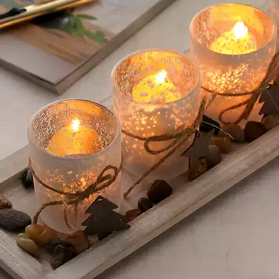Romantic candlelight dinner props living room decoration dining table ornaments atmosphere arrangement candle cup set Valentine's Day gift