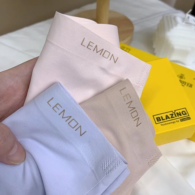 Lee Bee Summer Cool Pants Lemon Silk Protein Antibacterial Traceless Skin Nourishing Nude Underwear 5-piece Gift Box