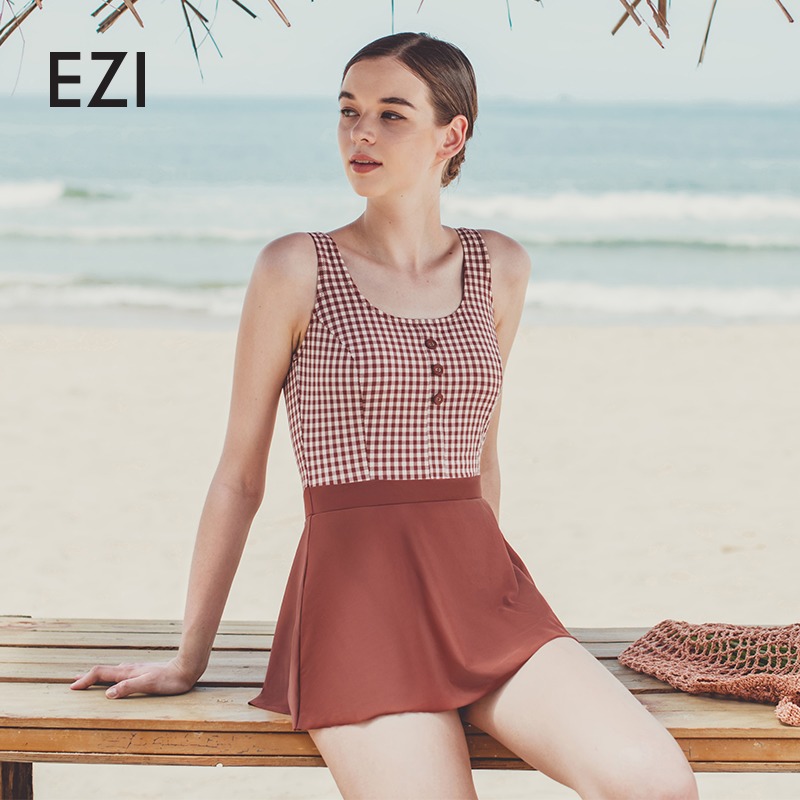 Game Posture Skirt-style Lions Swimsuit Women Comekins Veil Belly slim harness Back Foam spa Resort Triangle Swimsuit