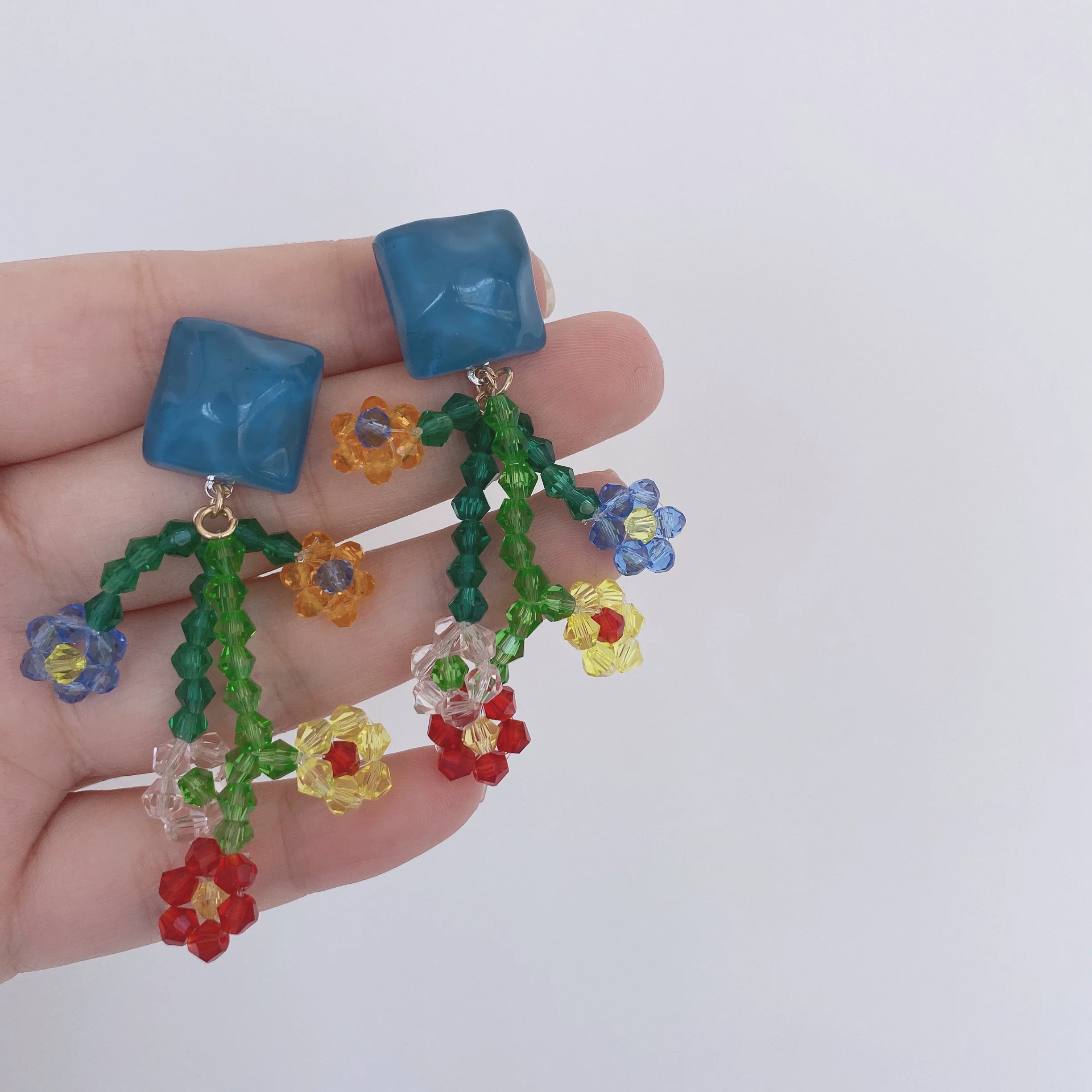 Плетеные милые серьги, клипсы для ушей, DIY, волнообразный узор