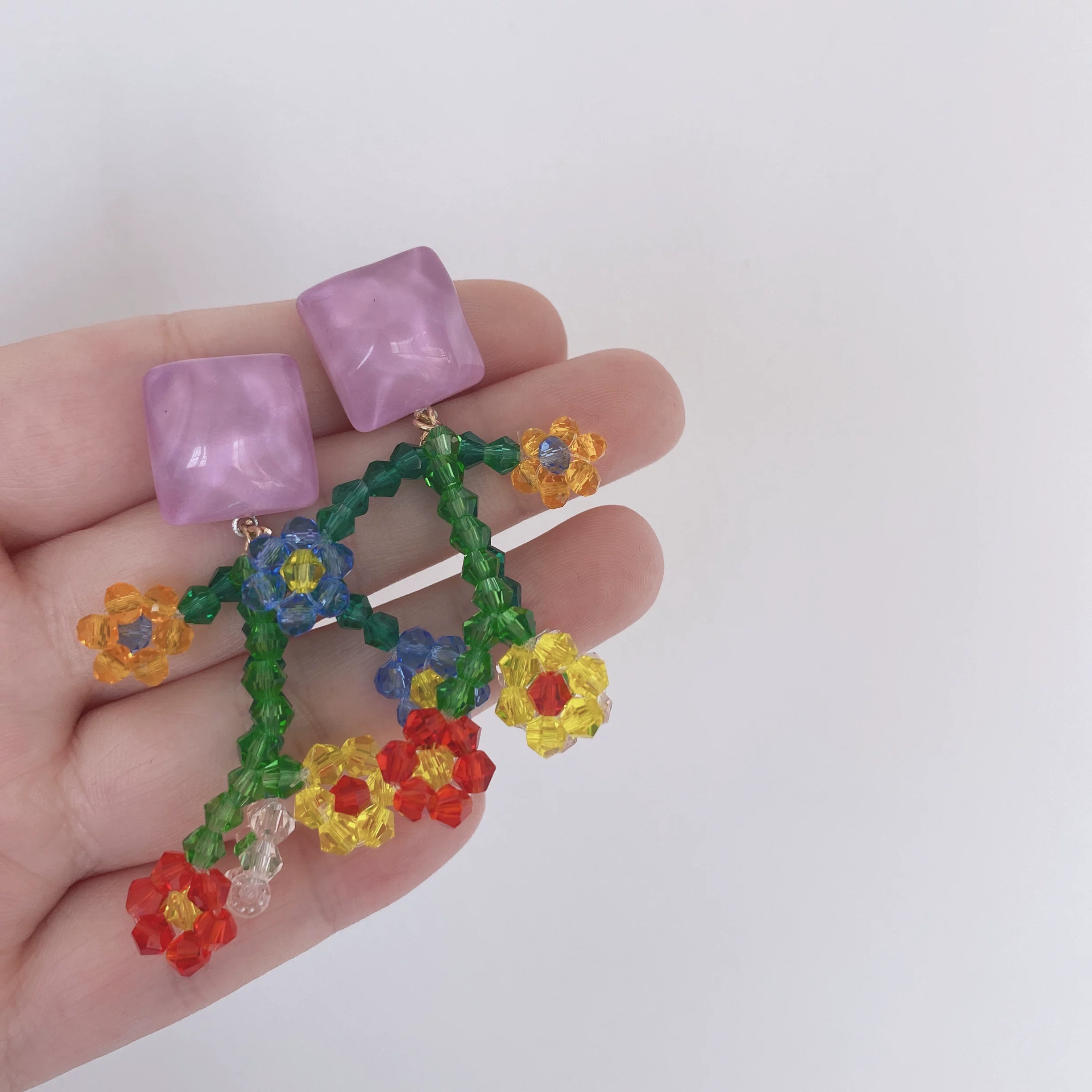 Плетеные милые серьги, клипсы для ушей, DIY, волнообразный узор