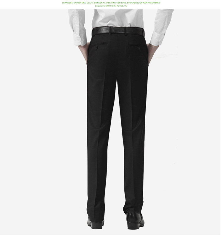Quần nam G2000 Slim mùa hè Hàn Quốc kinh doanh trang phục nam không đủ khả năng để đốt cháy nếp nhăn tóc không dính quần tây nam đen