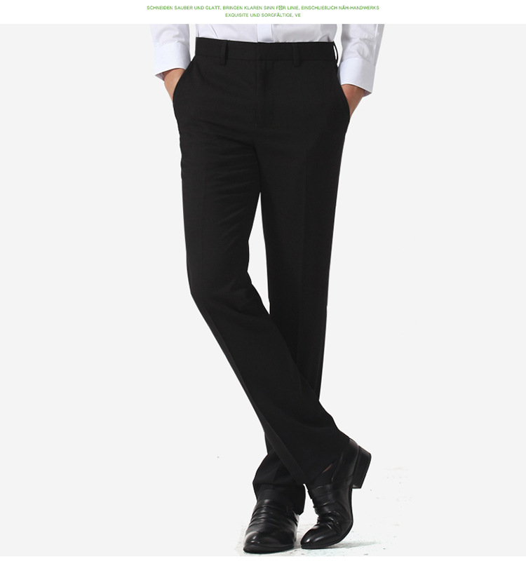 Quần nam G2000 Slim mùa hè Hàn Quốc kinh doanh trang phục nam không đủ khả năng để đốt cháy nếp nhăn tóc không dính quần tây nam đen