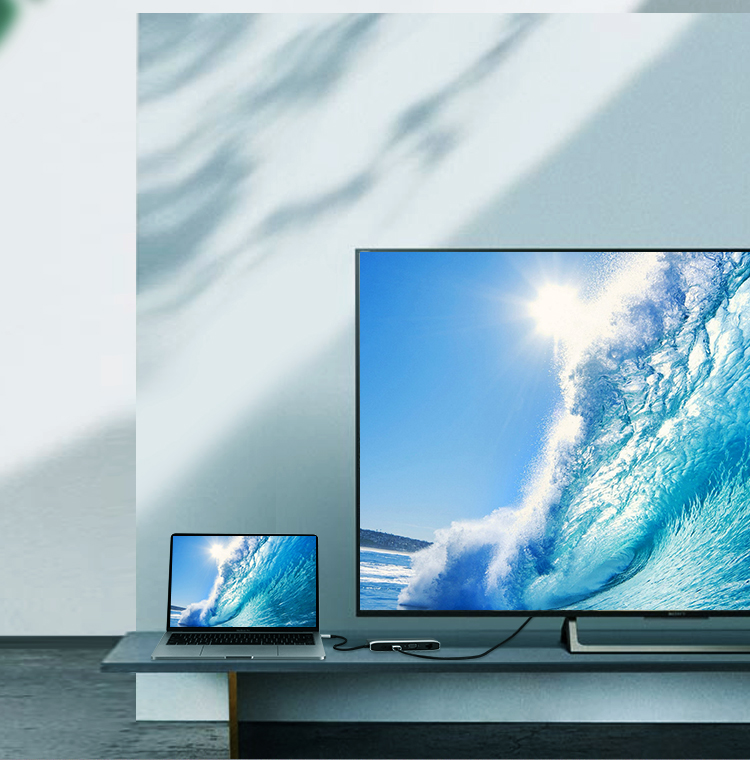 Apple Green với mở rộng HDMI chuyển đổi phụ kiện MacBookPro cổng usb bề mặt phù hợp sét 3 Huawei mate20 kê khí điện thoại docking trạm máy tính xách tay loại-c - USB Aaccessories quạt mini để bàn
