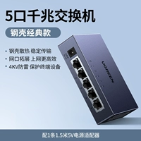 5-портовый гигабитный ★Классический стальной корпус/сильное рассеивание тепла★Молниезащита 4кВ