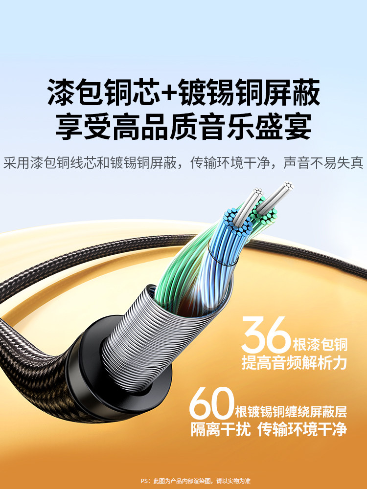 Greenlink Type-C to 3.5mm Audio Cable Aux Audio Dedicated Connection Cable Headphone Type-C Interface 3.5 Adapter Car Use Converter Computer Speaker Player 17/16 Mobile Phone Android