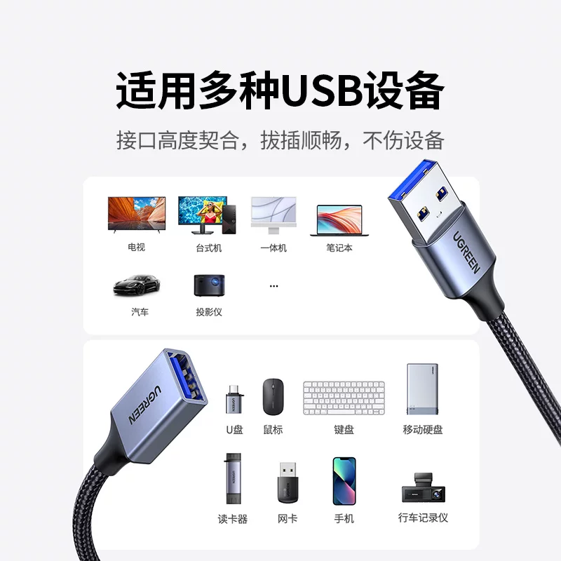 Продление длинной ленты, ноутбук, флеш-накопитель USB с высокой скоростью, источник питания, беспроводная мышь, клавиатура, принтер, мобильный телефон