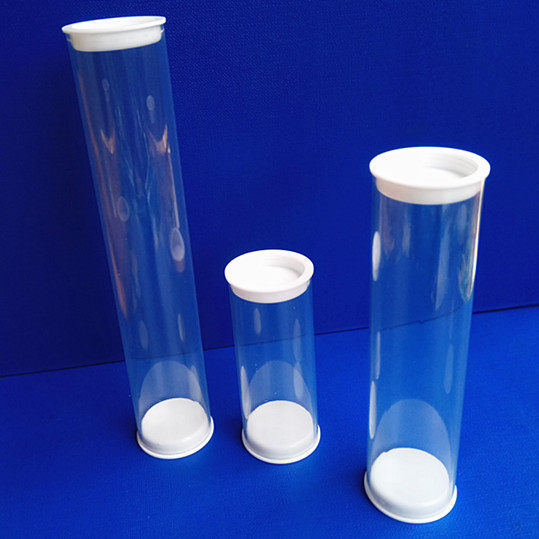Transparent plastic tube with lid Pvc pipe outside 28mm inside 26mm magnet hardware mold fitting packaging tube