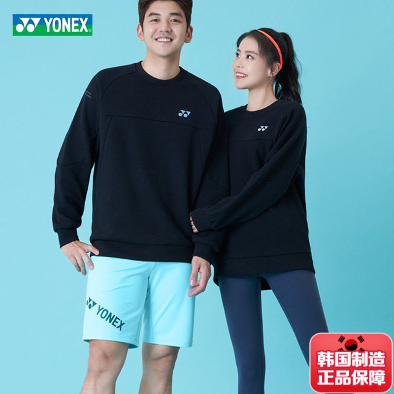 Yoonicus Badminton suit round-collar T-shirt Spring and Summer New Black Couple Jersey