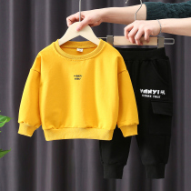 Boys spring suit 2021 New 3-year-old male treasure Spring Korean tide children foreign-style children casual two-piece set 5