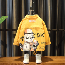 Boys autumn jacket 2021 New fried street childrens clothing 5 children Boy windbreaker handsome 3 years old spring and autumn children tide