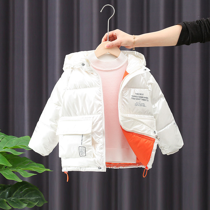 Boys cotton-padded jacket 2021 new foreign style children's cotton-padded jacket boys baby down cotton-padded winter padded coat wash-free tide