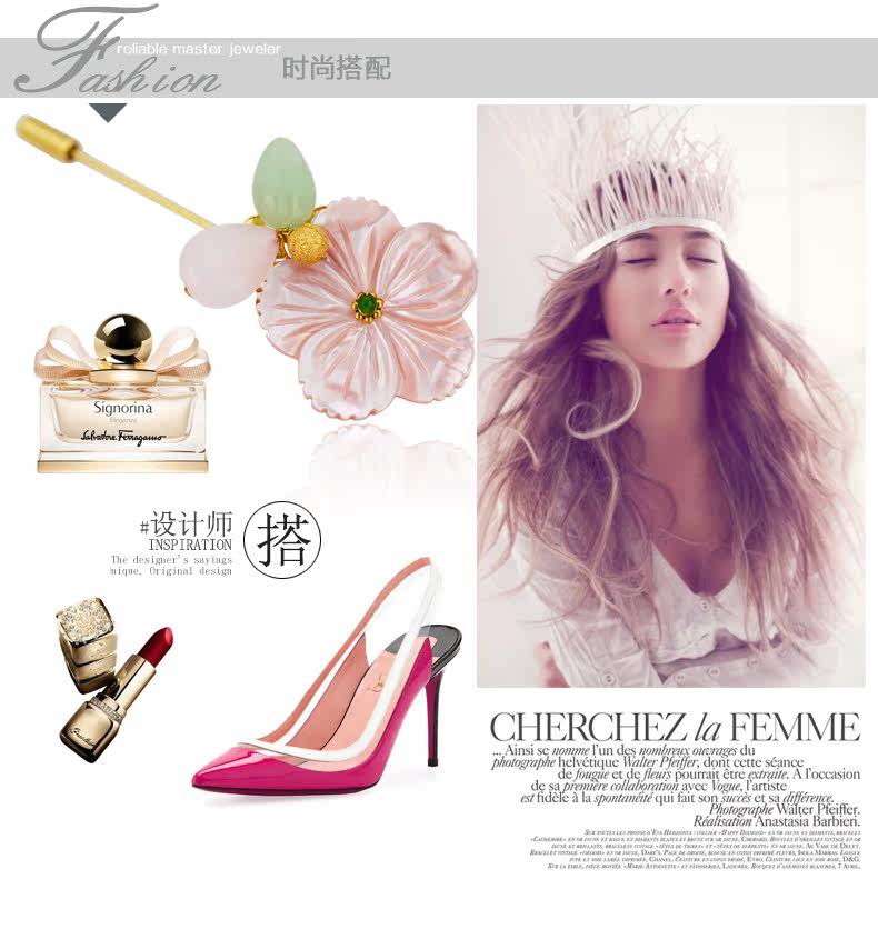 Broche femme en coquille - Ref 1174420 Image 12