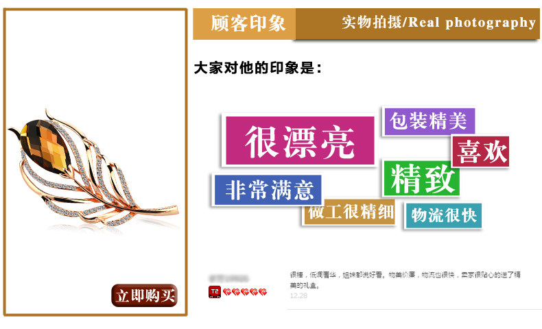 Broche femme en cristal artificiel - Ref 1172168 Image 17