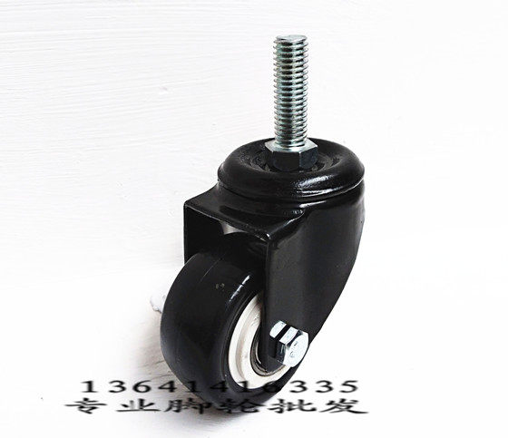 2-inch unhurt floor mute wheel M10 * 30 wire rod gold drill polyurethane castors active universal castors