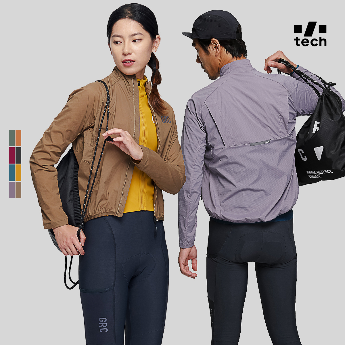 GRC Endless New Riding Wear All-weather Windproof Reflective Long Sleeve Road Bike Riding Windsuit-Taobao