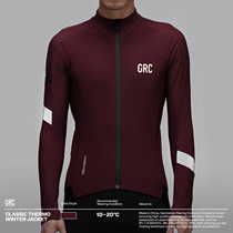 GRC unruly endless mens wine red classic fleece warm road bike riding clothes autumn and winter jacket