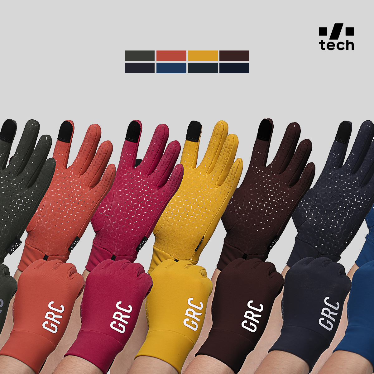 GRC Endless New TECH Series Autumn Winter Warm Grip Suede Road Car Bike Riding Reflective Gloves-Taobao