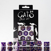 Emperor Penguin Board Game Q Workshop Cat Running Group Dice Dit Cat Cake Bright Purple Gold Pattern Ready Stock