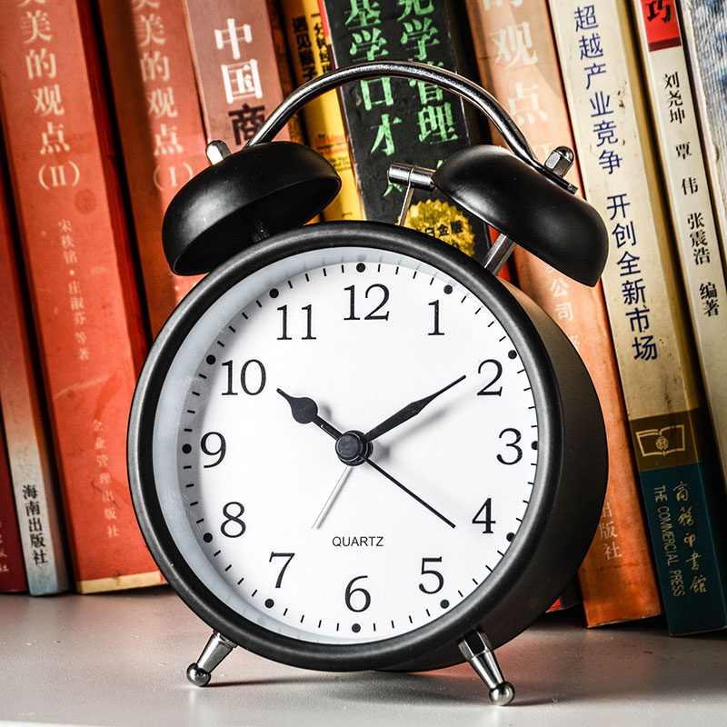 Creative Student Small Alarm Clock Silent Bedside Clock Super Loud Lazy Clock Personality Table Clock HA02